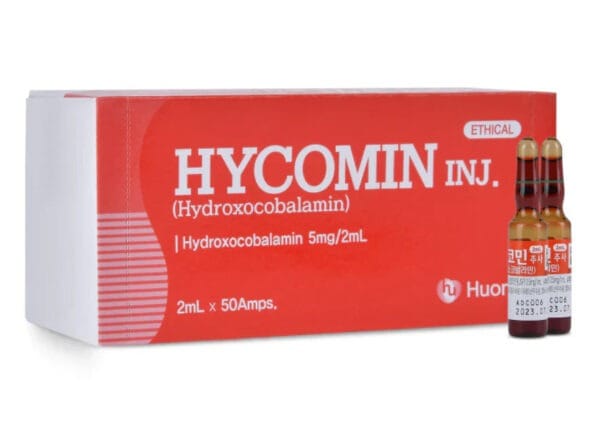a box of medicine with a bottle